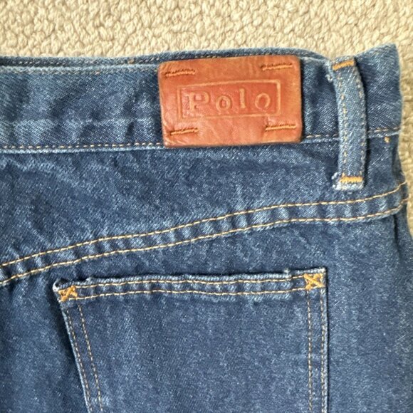 Polo Ralph Lauren Jean Skirt Women's 31 Blue Denim A Line Mini Button - Picture 3 of 5